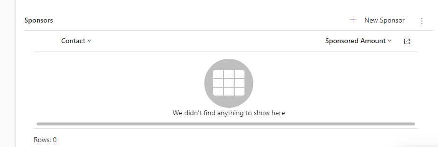 Sponsors is a regular subgrid I put to the form.