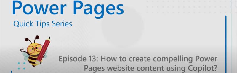 Featured image of post [VIDEO] Power Platform Learners: Create Power Pages content with Copilot